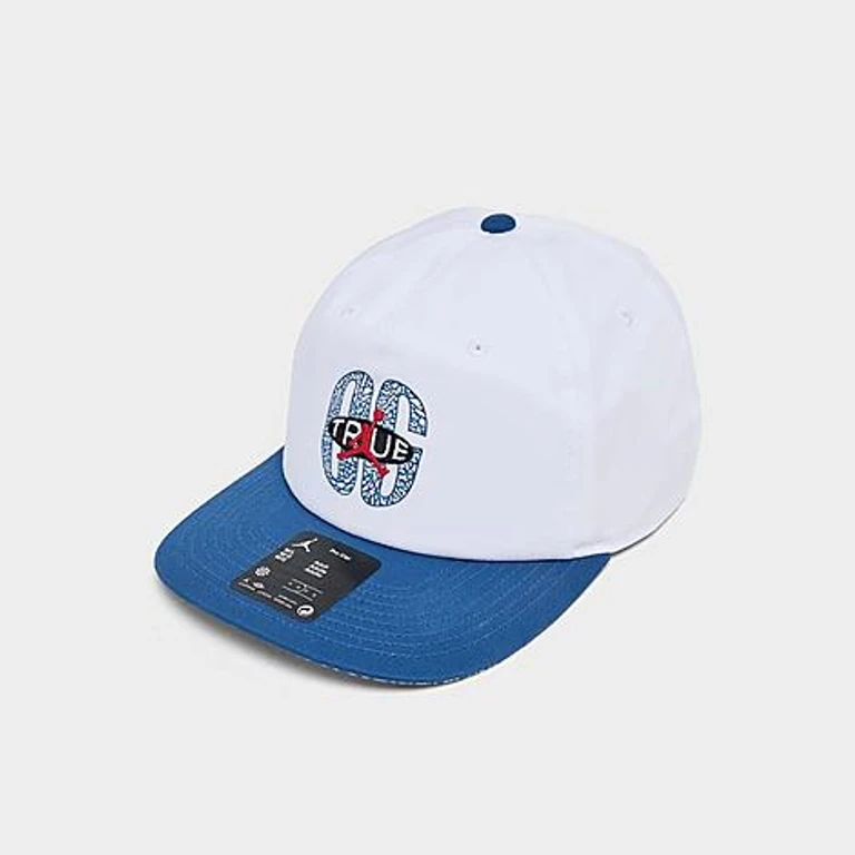 Pro True Blue Snapback Hat in White/True Blue Size: M-L