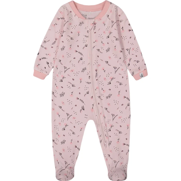 Printed Organic Cotton One-Piece Pajama - Baby Girl