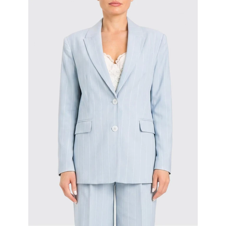 Pinstripe Single-Breasted Cropped Blazer in Viscose Blend (261AP217013284)