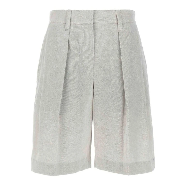 Wolight Beige Linen Blend Shorts