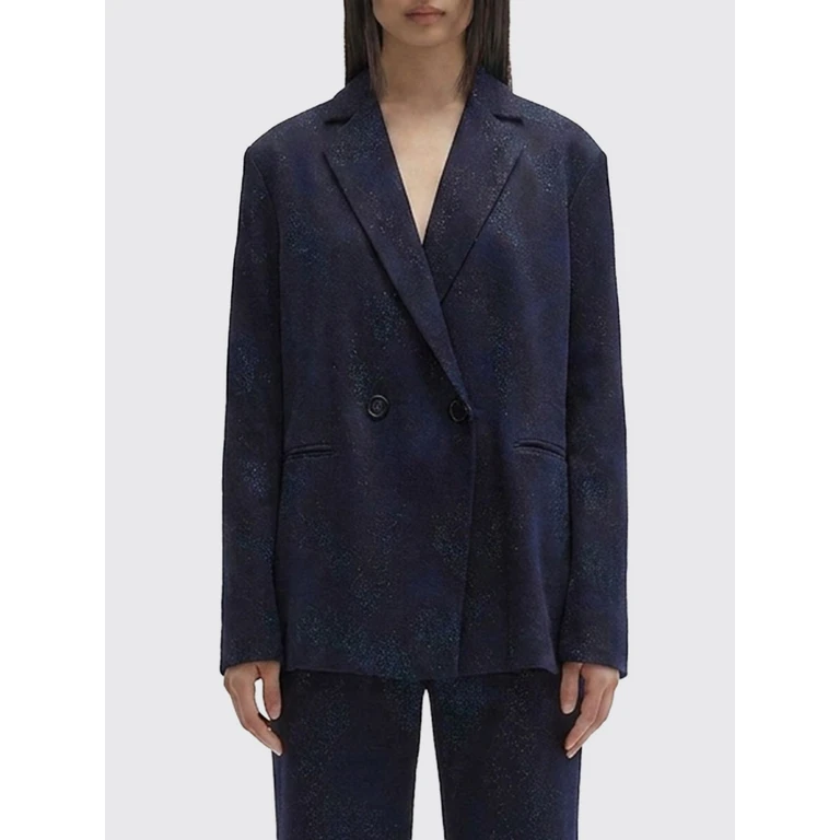 Double-Breasted Viscose and Glitter Cotton Blazer (M25I1ACJG006JL00600)