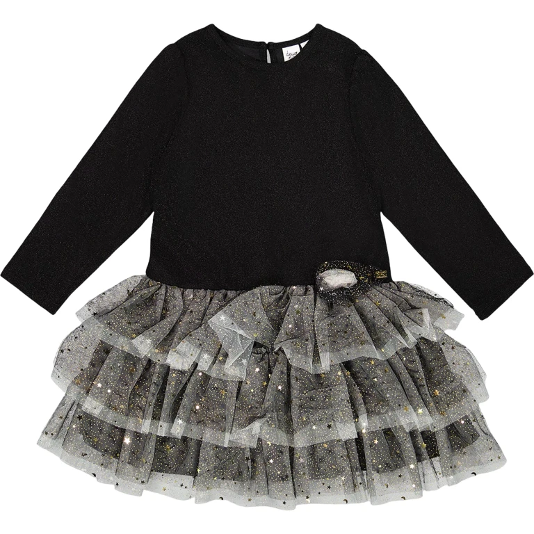 Glittering Mesh Skirt Party Dress - Big Girl