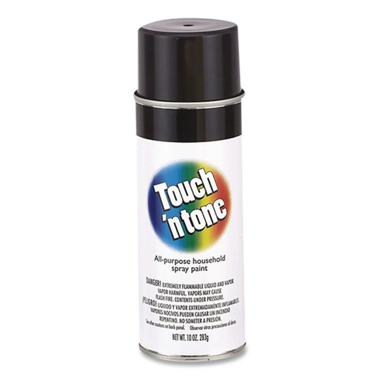 55276830 Touch'n Tone 10 oz. Aerosol Can Spray Paint - Gloss Black (6/Carton)