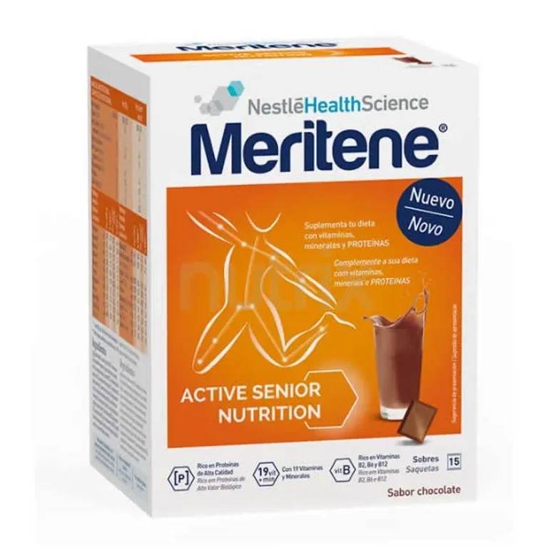 Chocolate-flavored shakes Meritene 15 sachets