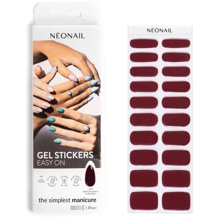 Easy On Gel Nail Stickers Color M05 20pcs