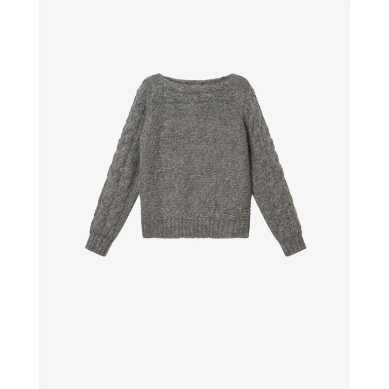 Pull en maille gris