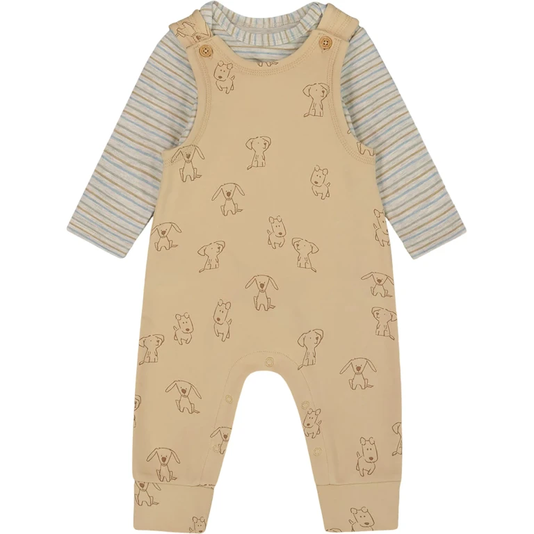 Organic Cotton Onesie with Overall Set - Baby Boy