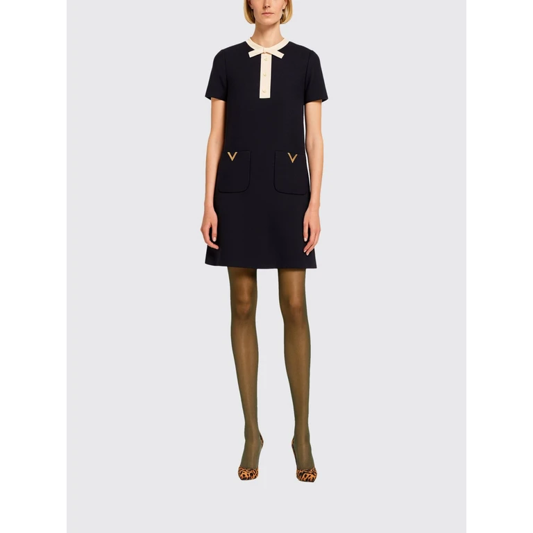VLogo Wool and Silk Mini Dress (8B3VAJD01CFTB1)