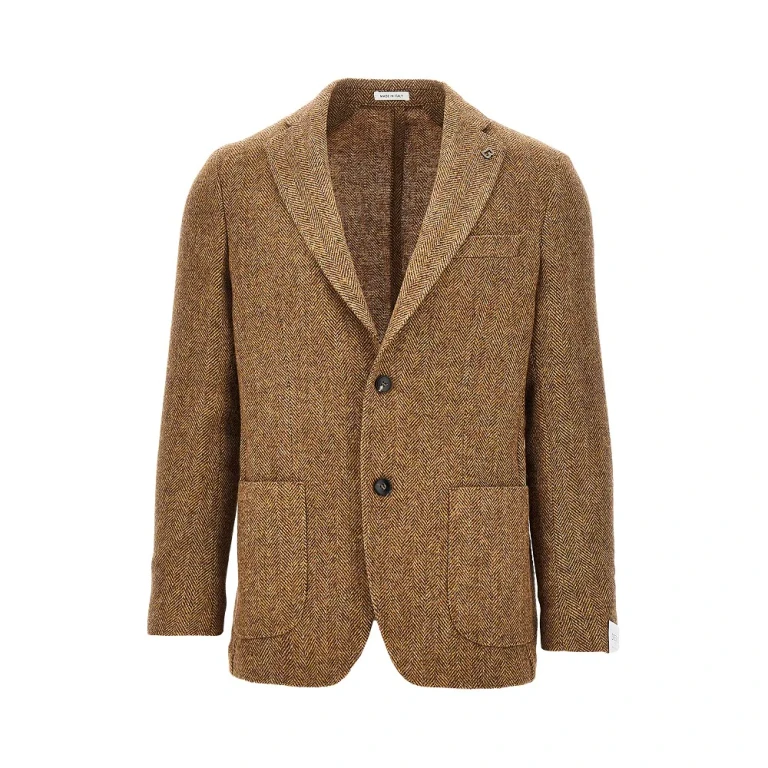 'Venezia' virgin wool single-breasted jacket Man 48