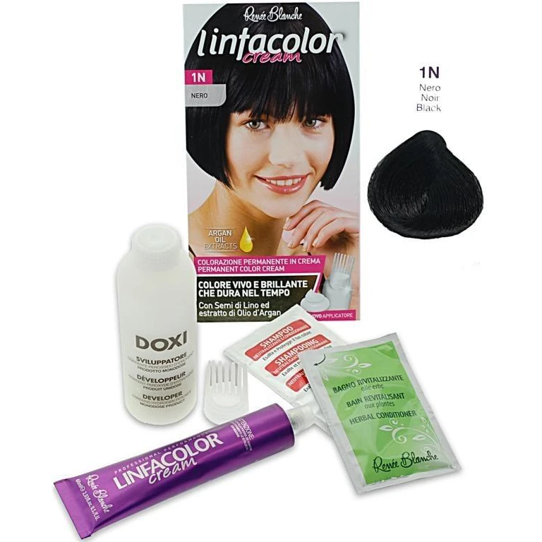 Linfacolor Cream 1N Black Hair Coloring Cream