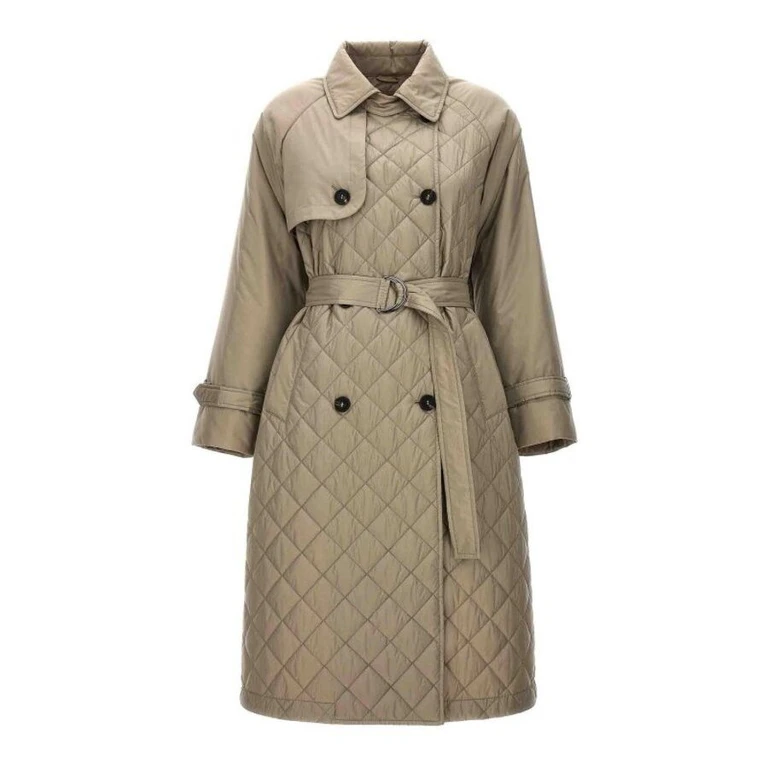 Wolight Brown Quilted Belted Coat