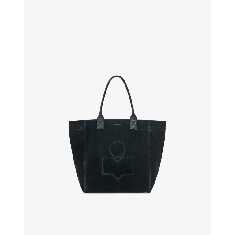 Sac Cabas Yenky En Cuir Velours - Noir - Isabel Marant