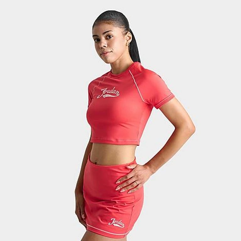 Women's Brooklyn Short-Sleeve Top in Track Red/Sail/Sail Size: XS