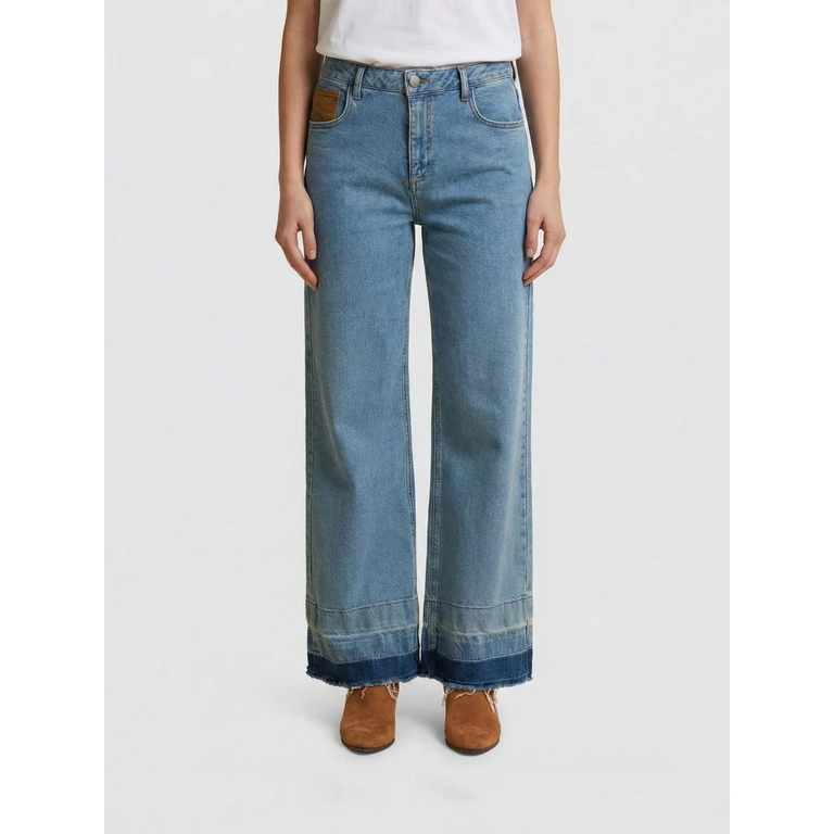Wide Leg Jeans in Stretch Denim (WCT003DM118D7002)