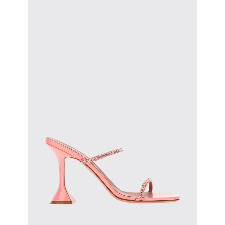 Patent Leather Gilda Mules with Crystals (GILDASLIPPER95PEACH)