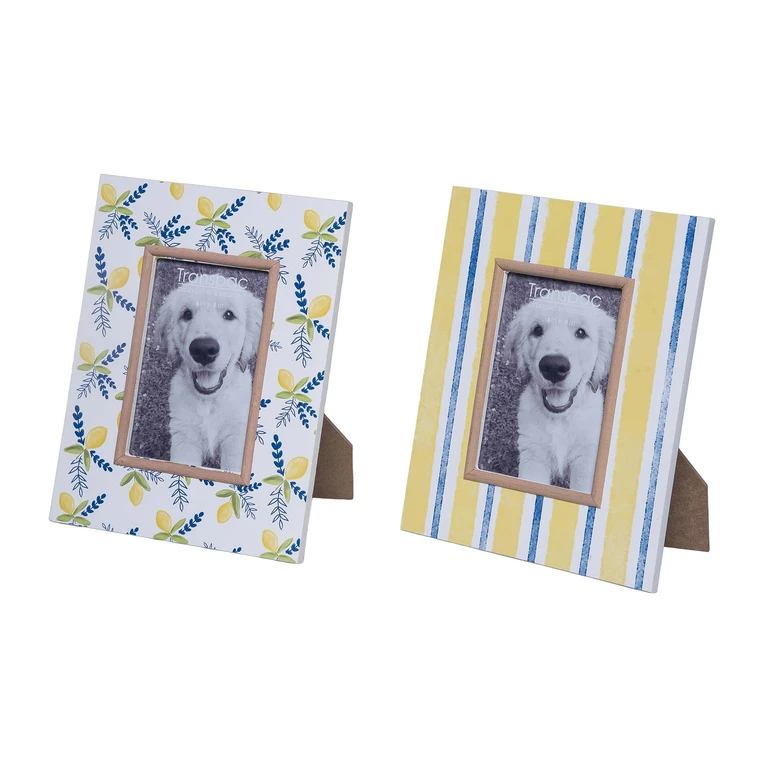 MDF Photo Frame Citrus Set of 2 Multicolored for Display and Entertaining