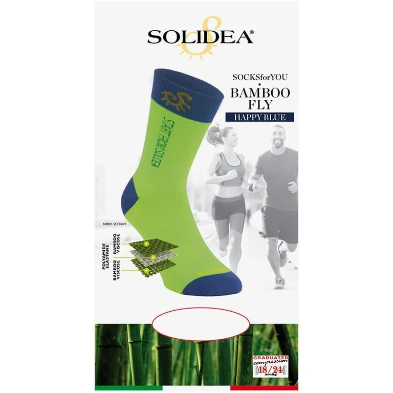 Socks For You Bamboo Fly Happy Blue Compression 18 24mmHg Red 1S