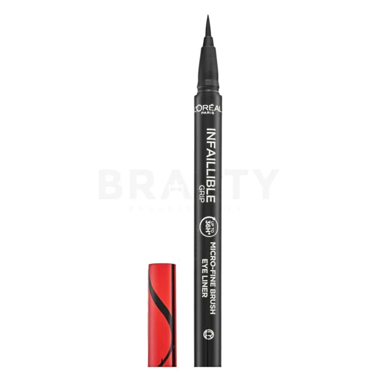 Infaillible Grip 36H Micro-Fine Brush Eyeliner 01 Obsidian Black 0.4 g