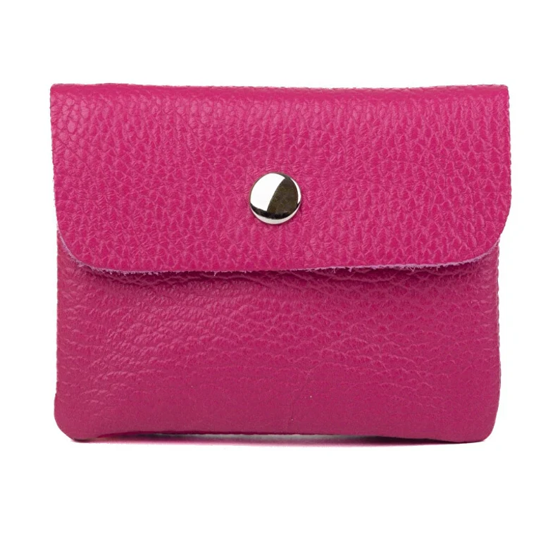 Mini Leather Wallet fuchsia