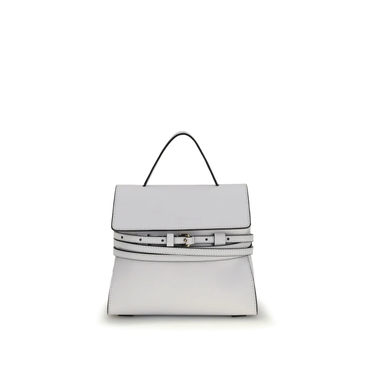 Handbag Tie Me White Leather