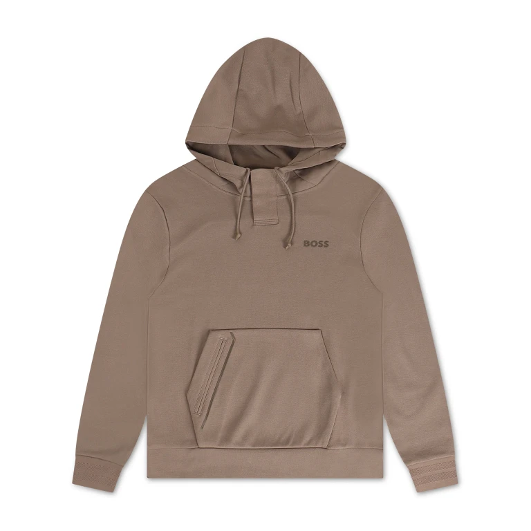 Boss Green Soody MIrror Hoodie - Coffee