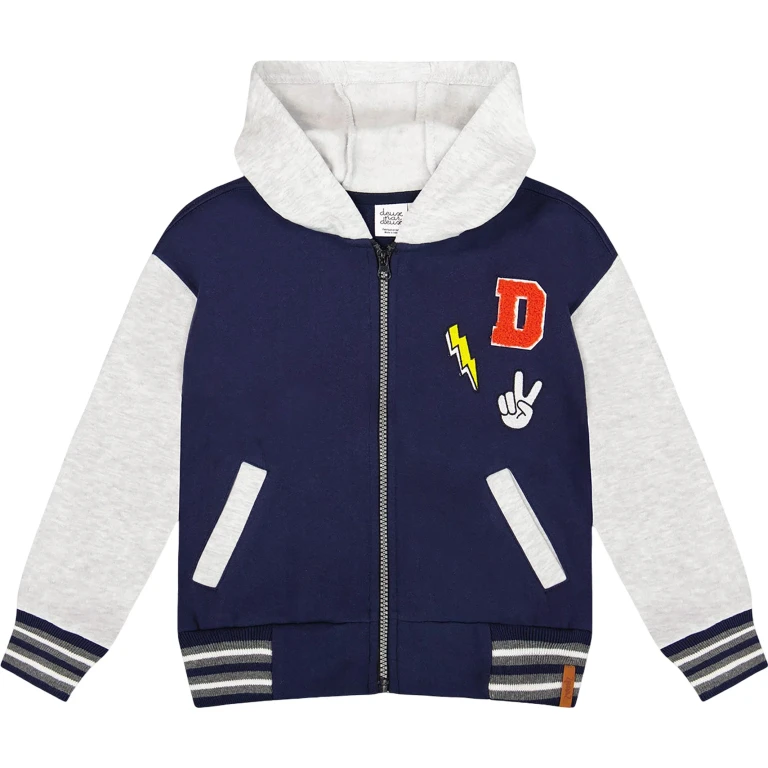 Black Full Zip Hooded Fleece Jacket - Little Boy
