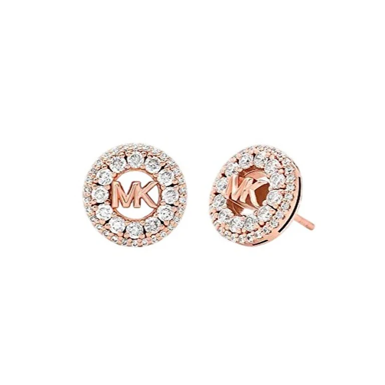 Gold-Plated Sparkling Earrings with Cubic Zirconia Mkc1827791