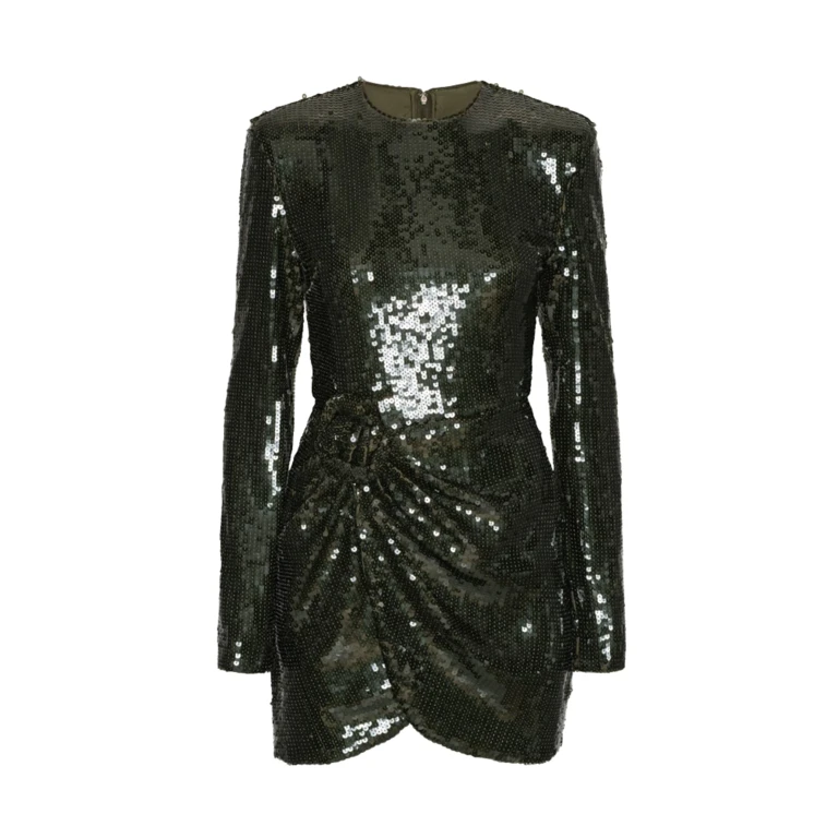 Mini Dress Sequinned Black Olive