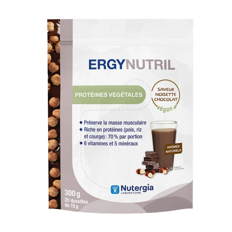 Nutergia ERGYNUTRIL Vegan Hazelnut-Chocolate Vegetable Protein 350g