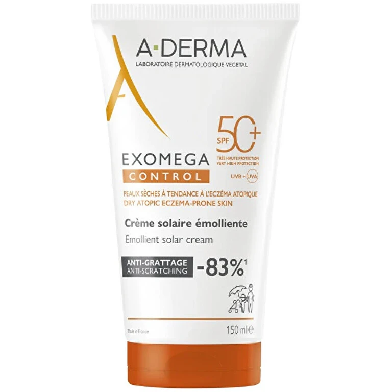 A-Derma Protective Emollient Cream Spf 50+ Exomega Control (Emollient Sunscreen) 150 Ml