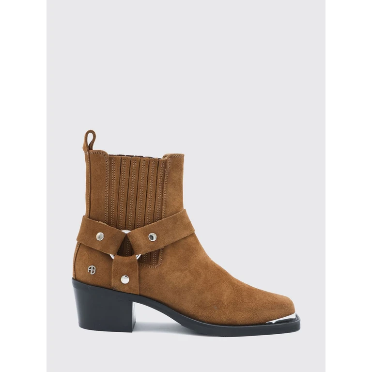 Bottes Mid Biker Anine Bing en cuir marron