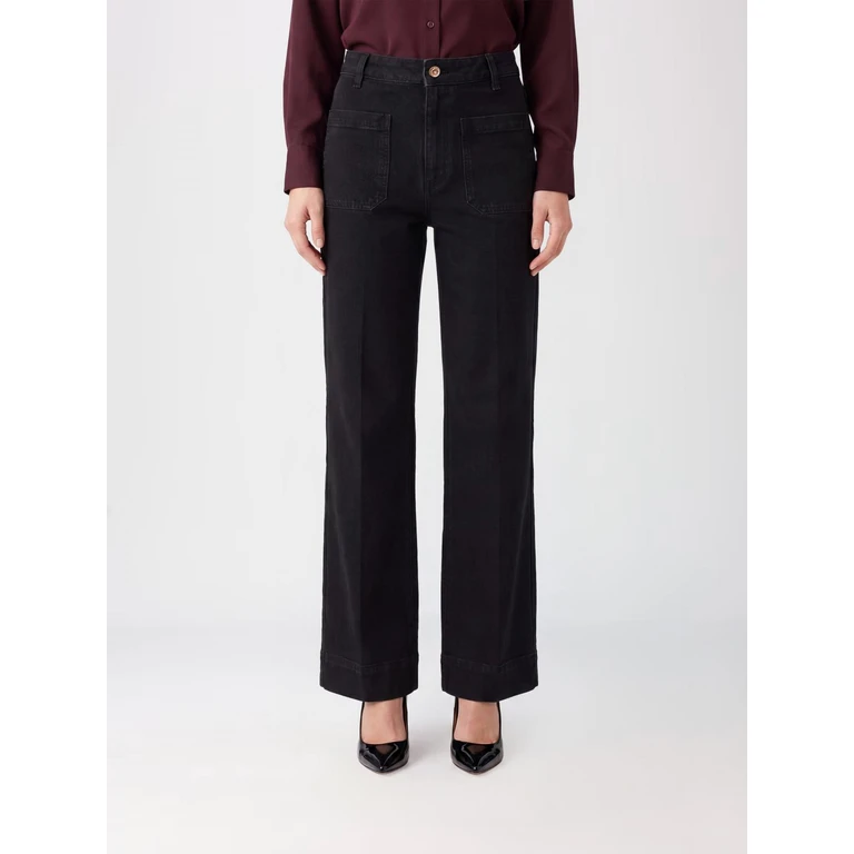 Alina High-Waisted Flared Jeans in Stretch-Cotton Denim (1226DJE007252JR6763)