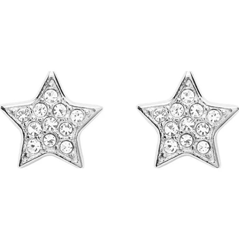 Coordinated Steel Earrings Stars Jof00292040