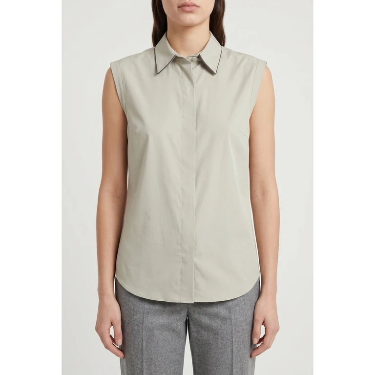 Wolight Beige Sleeveless Shirt