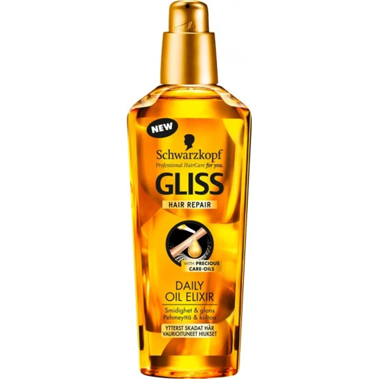 Daily Nourishing Treatment Oil For Dry And Damaged Hair Oil Elixir Gliss 75 ml