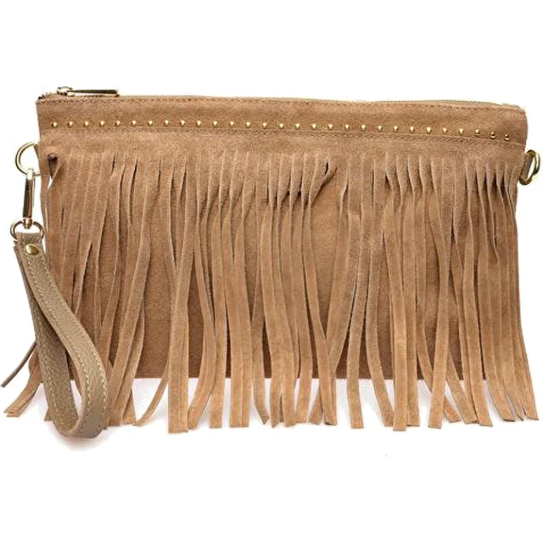 Women's Mud-Colored Leather Handbag