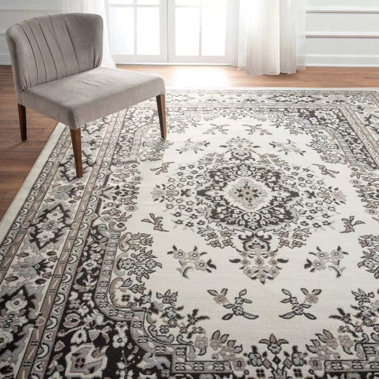 Area Rug, Assorted Designs & Sizes:- 8'x10', Ivory/Taupe