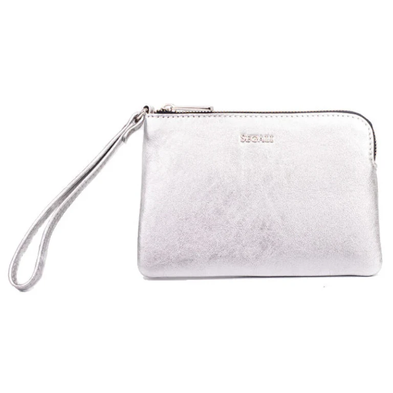 Women's Leather Handbag Etue silver