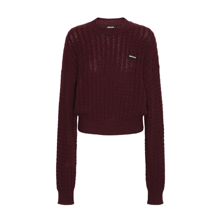 Cable Crewneck Sweater Decadent Chocolate