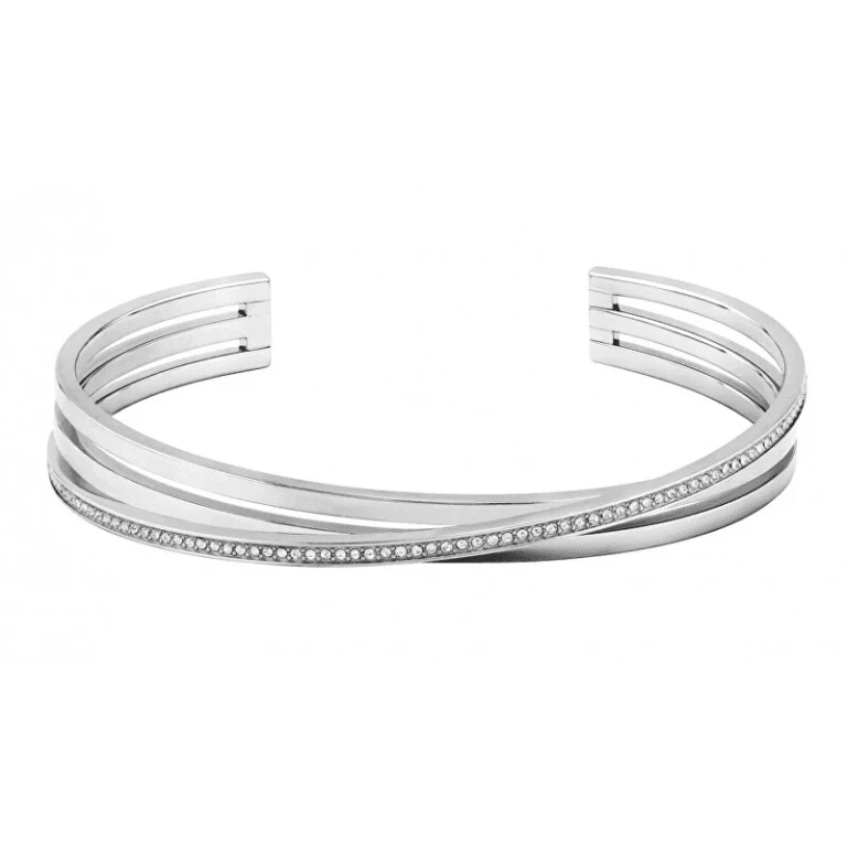 Solid Steel Bracelet With Crystals 1580284