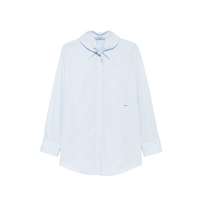 Prada Chemise à manches longues avec foulard amovible