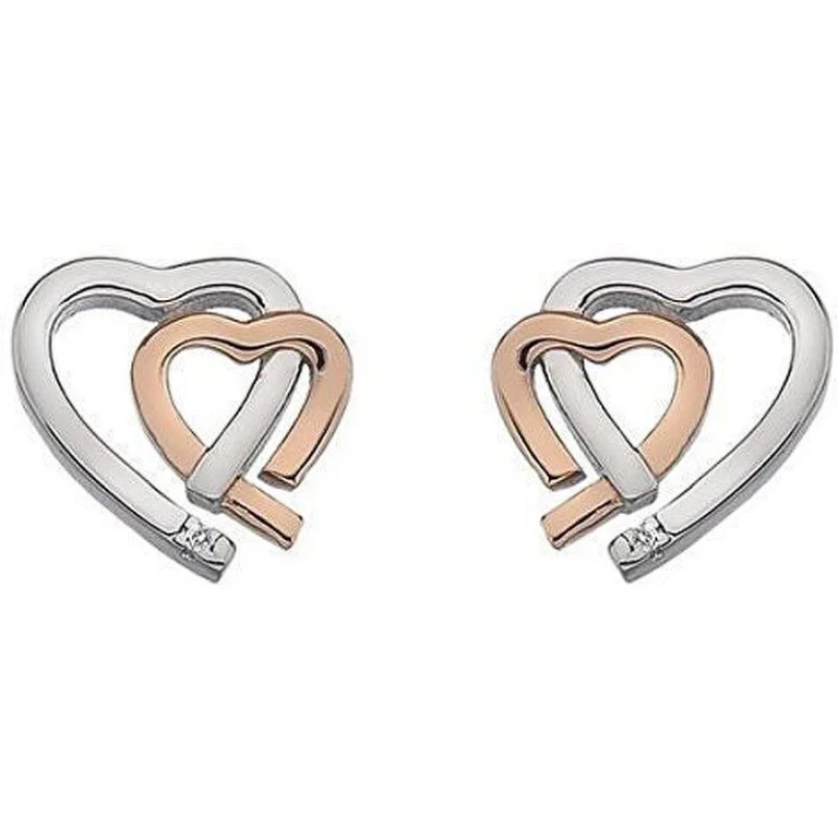 Women's Two-Tone Earrings Hot Diamonds Love De532