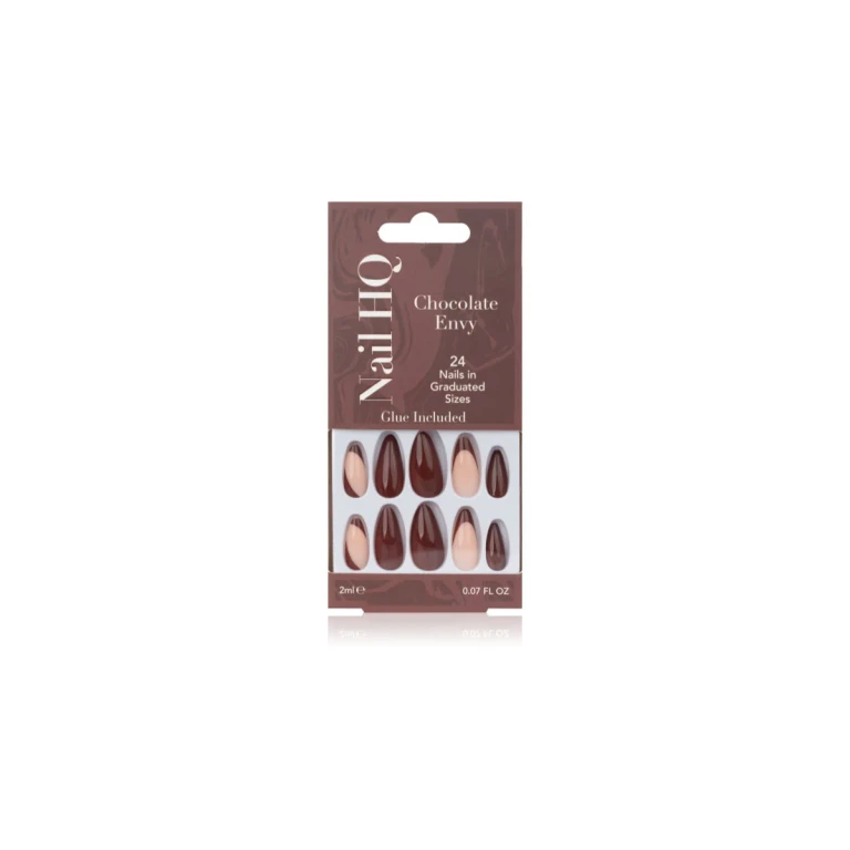 Almond False Nails Chocolate Envy 24pcs