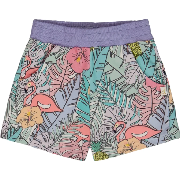 Printed French Terry Shorts - Little Girl