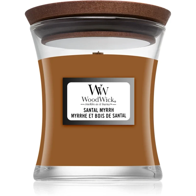 Candela in barattolo Woodwick Santal Myrrh