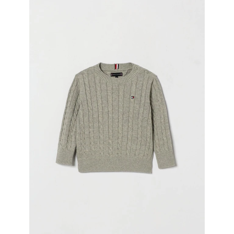 Boy's Wool Blend Crewneck Jumper with Embroidered Logo (KB0KB09753A1G)