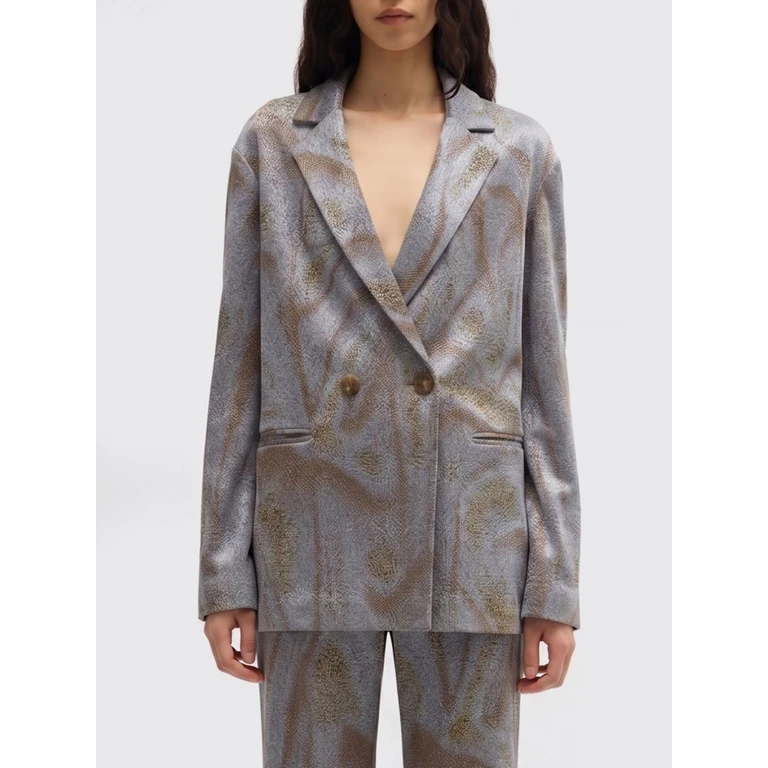 Double-Breasted Viscose and Cotton Blazer (M26E1ACJG006JL00608)