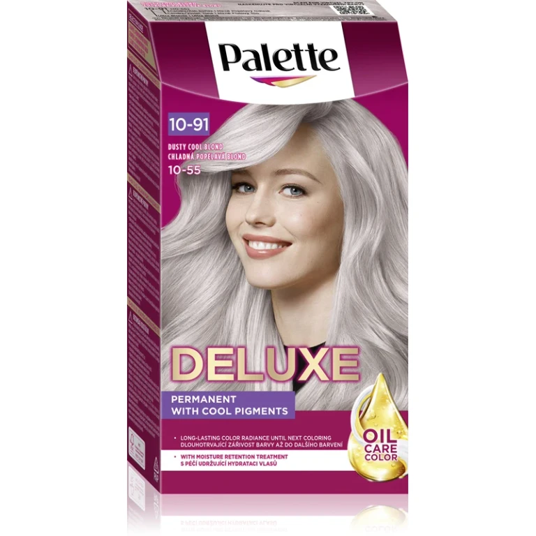 Palette Deluxe Permanent Hair Dye Color 10-91 (10-55) Dusty Cool Blonde