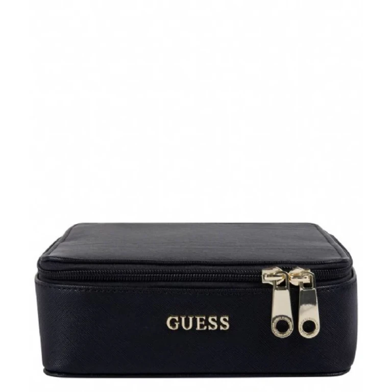 , duffel bag, synthetic leather, fabric bag, jewelry case, black, women, 18 x 6 x 18 cm
