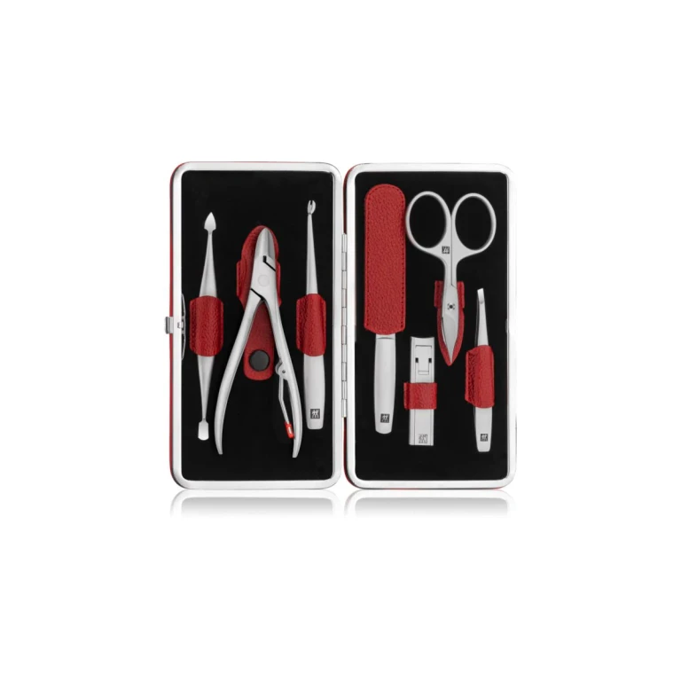 Twinox Red 7 piece manicure set